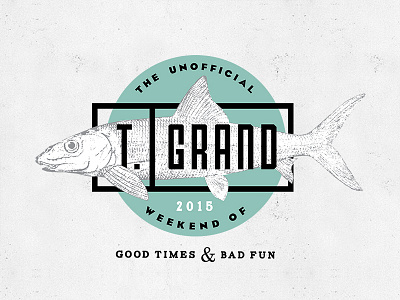 Good Times & Bad Fun branding design event fishing illustration lockup logo mark type wildlife