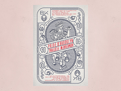 Pride of Brooklyn Poster 2016 ambigram beer brooklyn card design event homebrewing illustration playing card playing card poster print typography