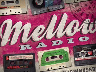 Mellow Mushroom Radio Poster design poster type