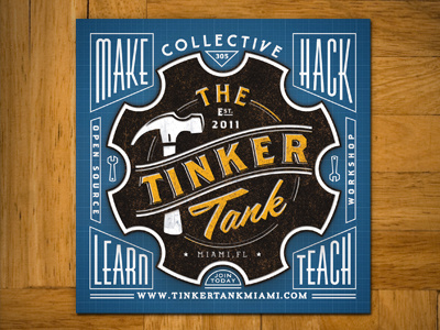 Tinker Tank Sticker collateral design sticker type