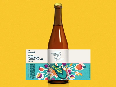 Beat Culture "Fuacata" Beer Bottle Packaging beer beer art beer label branding chancleta design illustration label latinx miami package design packagedesign packaging sandal tropical