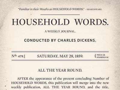 Recreating Dickens' Household Words