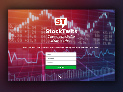 StockTwits homepage branding creative direction ui ux web design