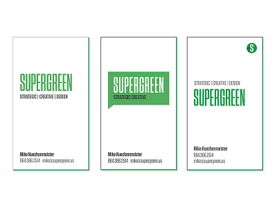 Supergreen Biz Cards advertising branding business cards logo marketing