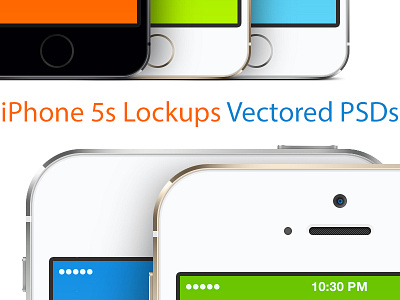 Iphone 5s - Vectored Lockups apple device ios7 iphone 5s mockup template vectored