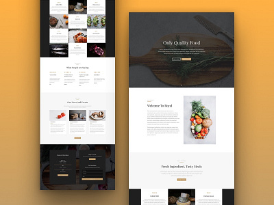 Restaurant Website Layout - Teaser divi food landing page layout menu produce restaurant website wordpress
