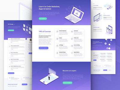 Learning Management System - Divi Layout Pack courses divi education icon pack illustration landing page layout learning lms tutorials website wordpress