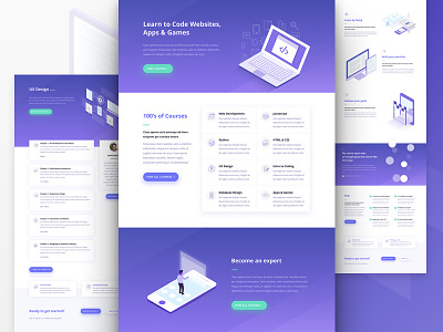 Learning Management System - Divi Layout Pack courses divi education icon pack illustration landing page layout learning lms tutorials website wordpress