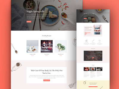 Online Recipes Website Template for Divi