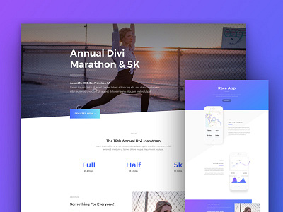 Running Event Website Template for Divi