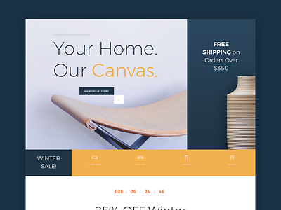 Furniture Sale Website Template design ecommerce freebie landing layout template website wordpress