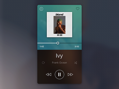 Music Player app concept music player ui ux