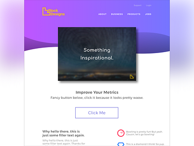 Quick website homepage mockup