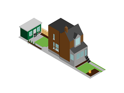 Toronto House house illustrator isometric toronto vector