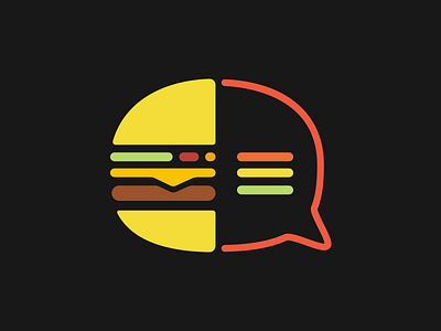 Burger talk burger illustration mcdonalds symbol