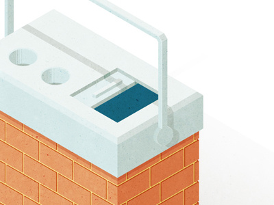 Cooler of Bricks bricks cooler illustration