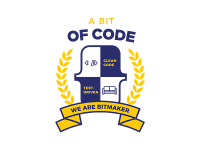 A bit of code code heraldic logo