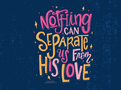 Nothing can separate us from God’s love hand lettering illustration procreate typography