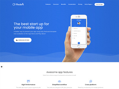 Mobile app landing page