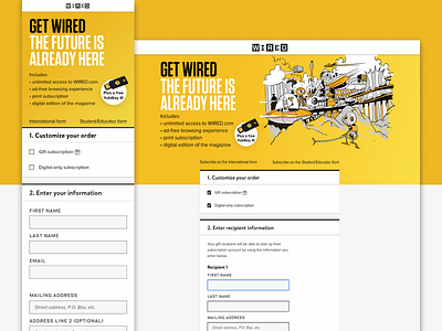 Subscription Signup for WIRED