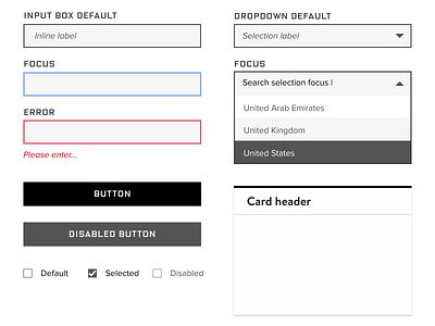 Sample Style Sheet for WIRED checkboxes form design form elements form fields input box interface mobile search selection signup style guide subscription web