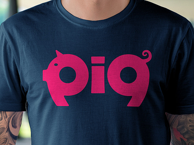 PIG tshirt apparel handmade lettering pig tshirt