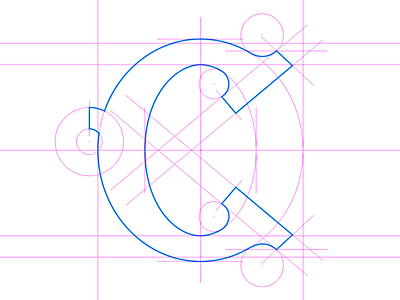 C from new font font grid lettering sketch typeface typography
