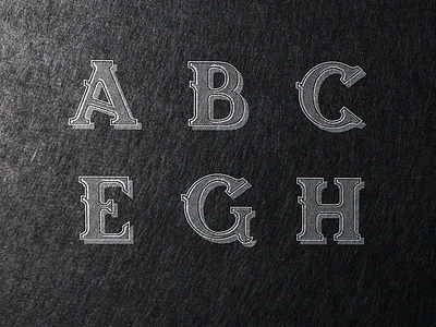 Alphabet in progress font lettering typeface typography victorian vintage