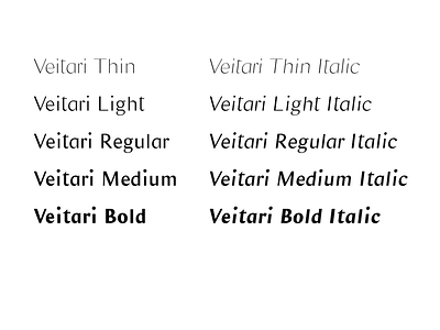 Veitari Font Family font lettering typeface typography