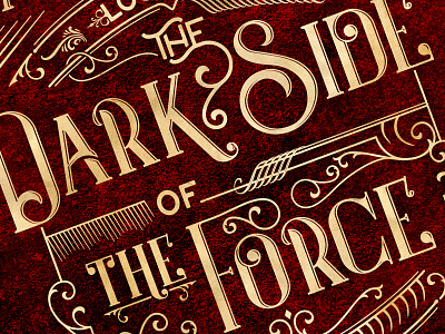 Always look on | Typography design font jedi lettering sith star wars typography vader victorian