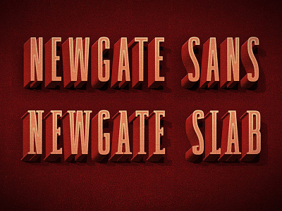 Newgate Sans and Slab condensed font fontdesign retro sansserif typeface typography