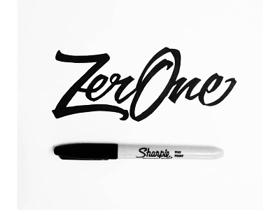 Unused logo concept brush handlettering lettering logo sketch. sharpie typography