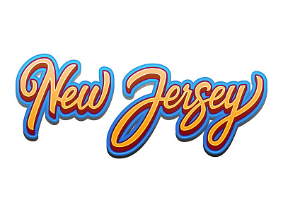 New Jersey Lettering brush lettering handlettering lettering logo pencil typography