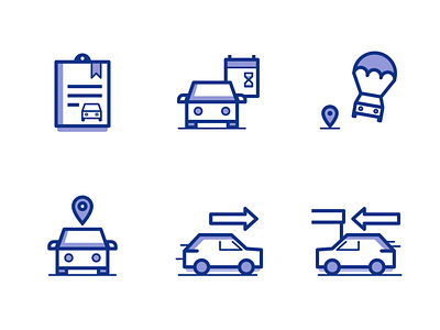 Car Status Icons car icon illustration linear rental