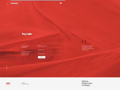 igs.digital // contacts screen contact contact form contact page form design form field hello