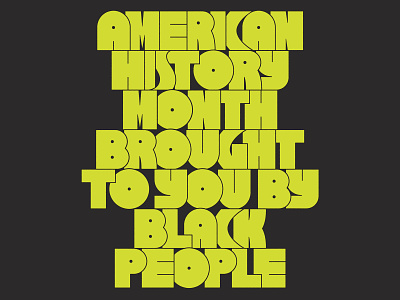 American History Month custom lettering