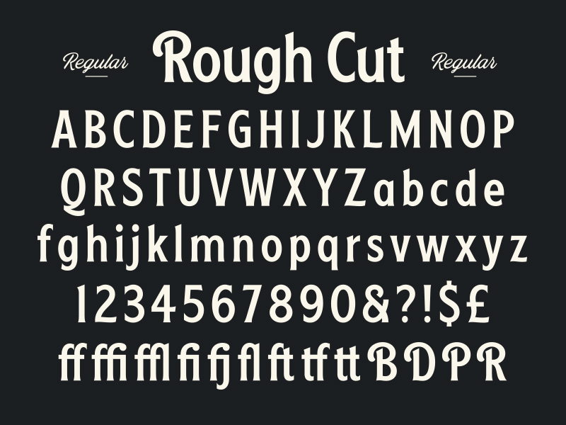Rough Cut font