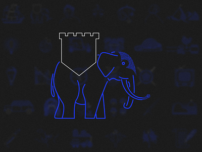 August 2, 216 BC 🐘 design elephant icon icon artwork illutration instagram