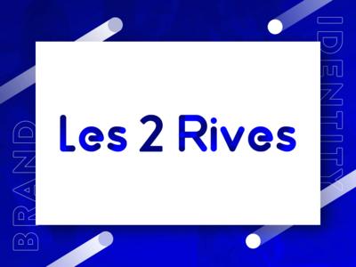 Les 2 rives - Refreshed logo blue brand identity brand strategy design gradient graphic design identity logo logotype refresh