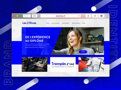 Les 2 rives - Brand identity brand identity design interface mockup ui visual website