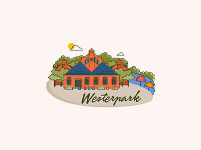 Snapchat geofilter | Amsterdam / District West / Westerpark amsterdam building city illustration leisure nature park snapchat sticker the netherlands westerpark
