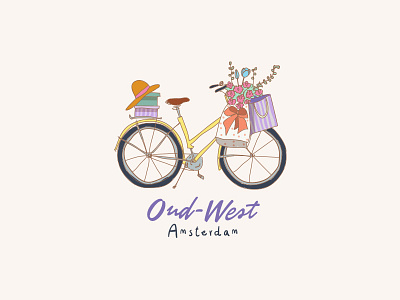 Snapchat geofilter | Amsterdam / District West / Oud-West amsterdam bicycle city illustration oud west shopping snapchat sticker the netherlands