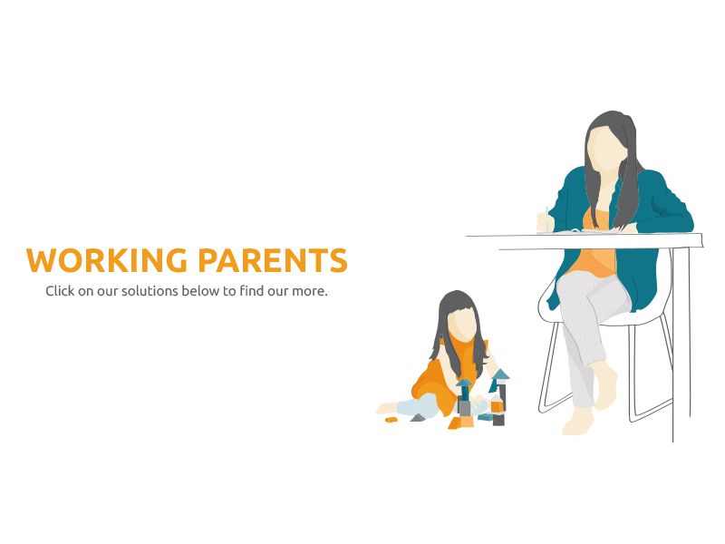 Working Parents child illustration mother parenting