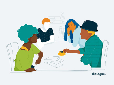 Dialogue | Editorial Illustration dialogue digital illustration editorial illustrations multicultural students