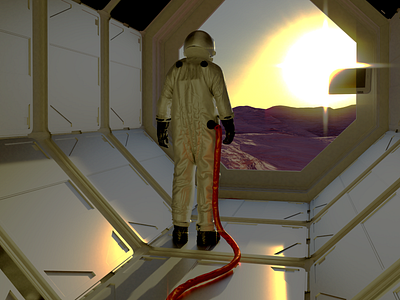 Toxicity 3d art astronaut blender3d compositing concept cyclesrender design lighting rendering space man toxic