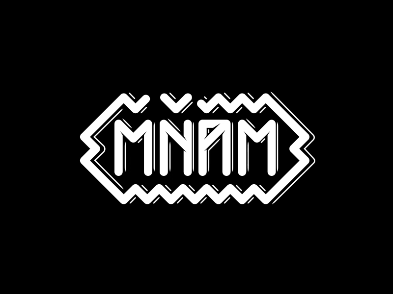Pizza Mnam Logo after effect animaiton bw illustration logo mnam pizza yummy