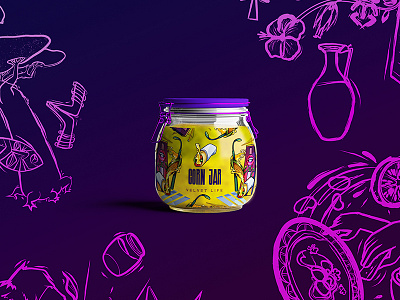 Melting Jar: African Sauces africa corn culinary illustration jar melting packing purple
