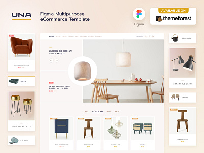 Una – Furniture Store / eCommerce Figma Template