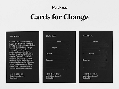 Cards For Change businesscards change hierarchy notitles