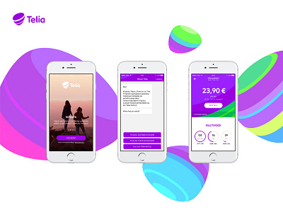 Telia app bright colorful ios operator teleoperator telia